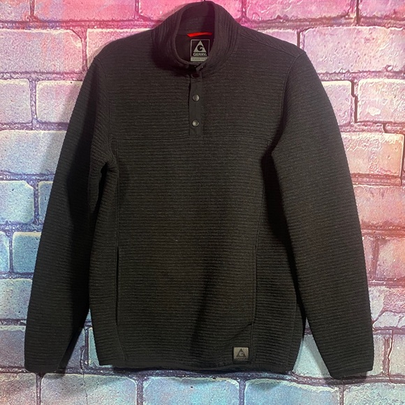 Gerry Men's Textured Pullover Jacket Size M Black Outdoor Great Condition